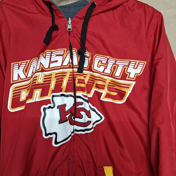 Kansas City Chiefs G-III Sport Reversible Red Zip Bomber Jacket (L) Rain Coat - Picture 8 of 16